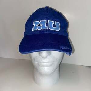 Disney Parks Monsters University Distressed Baseball Cap Blue Unisex Adult OS